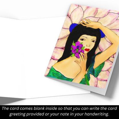 Blooming Flower Greeting Card