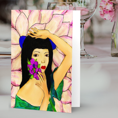 Blooming Flower Greeting Card