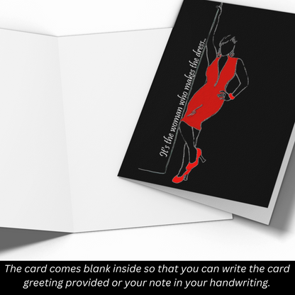 Card Title: That Red Dress