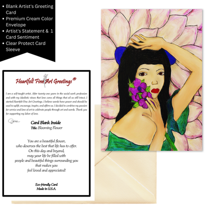 Blooming Flower Greeting Card