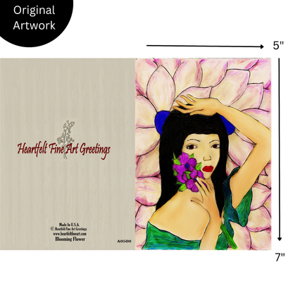 Blooming Flower Greeting Card