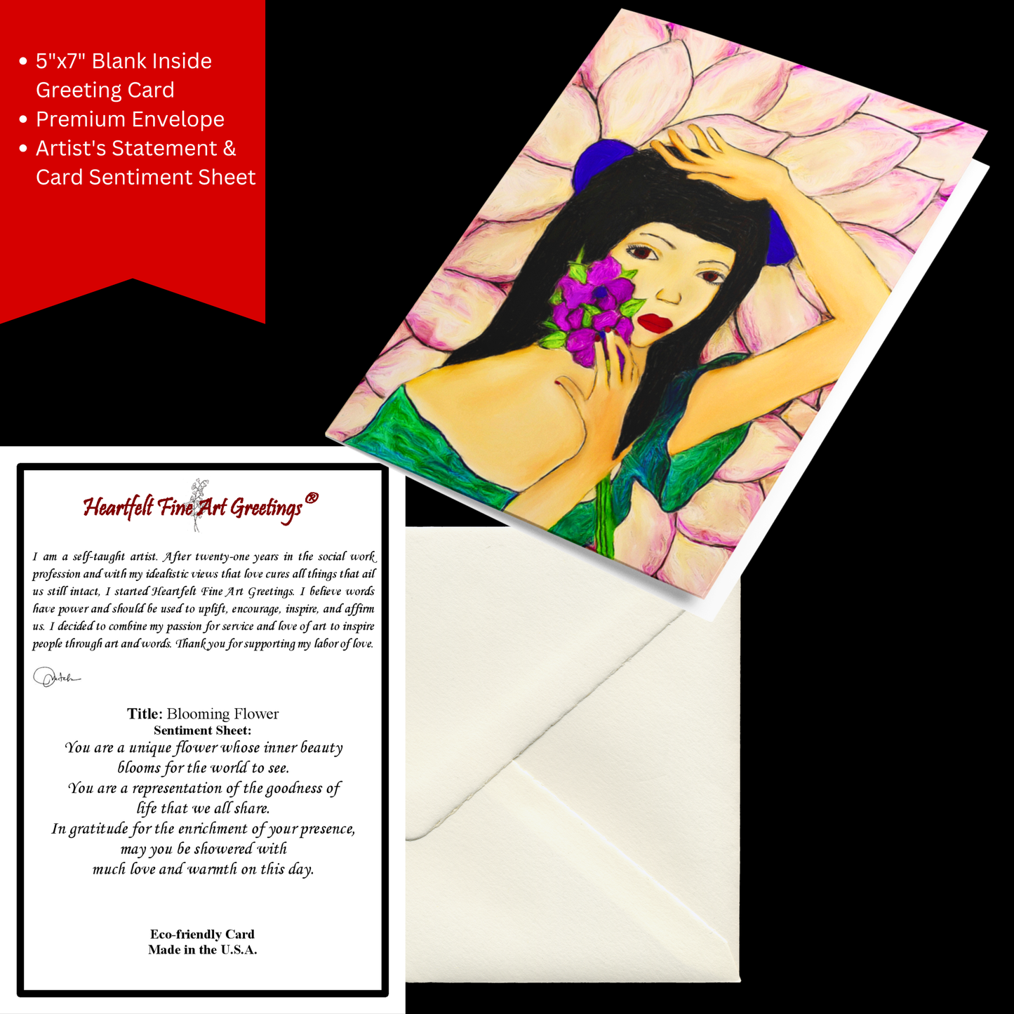 Card Title: Blooming Flower