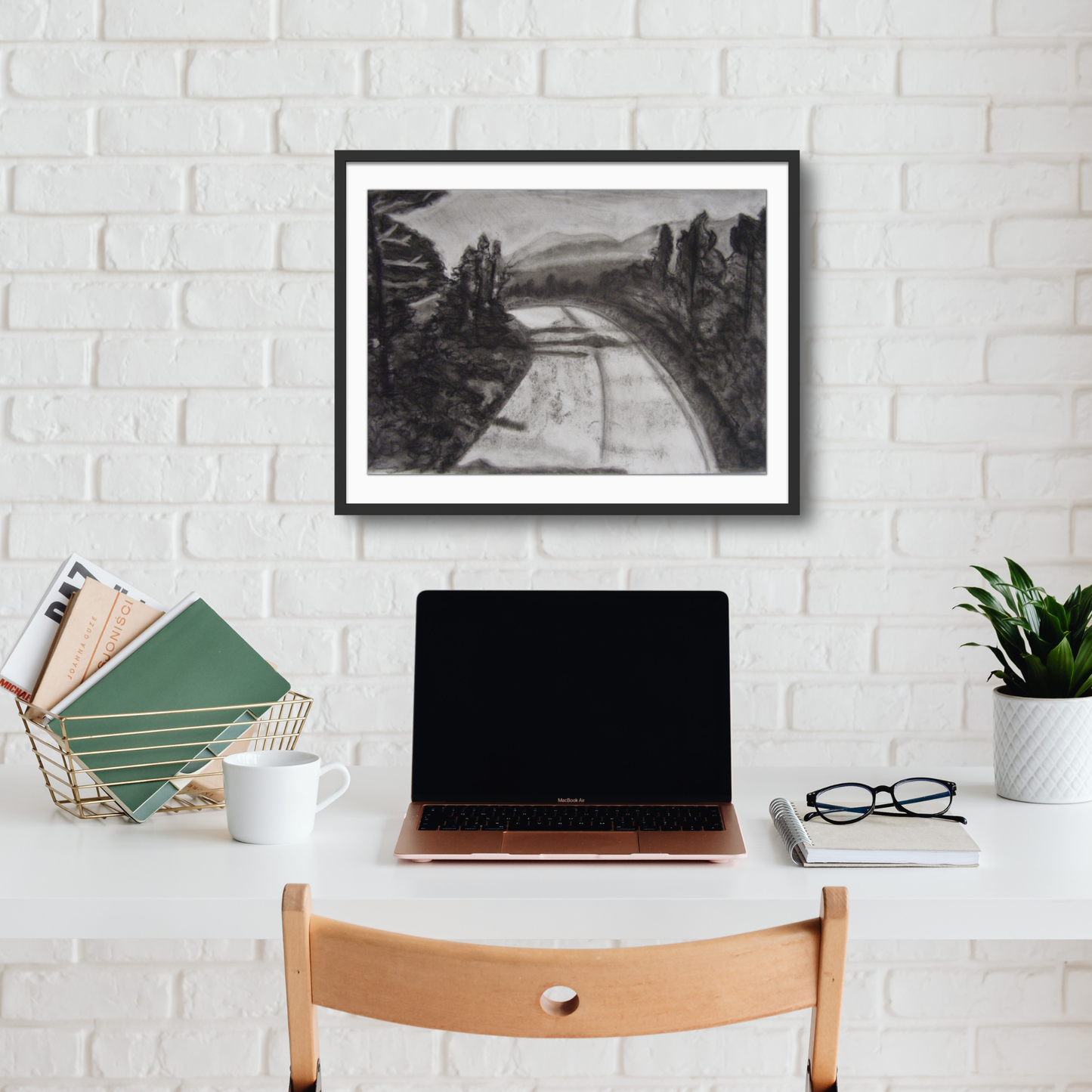 Wall Art: Charcoal Road