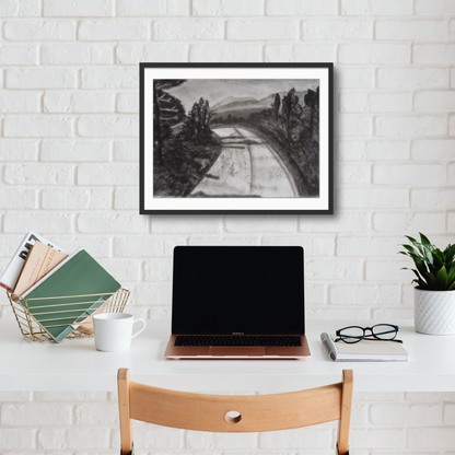Wall Art: Charcoal Road