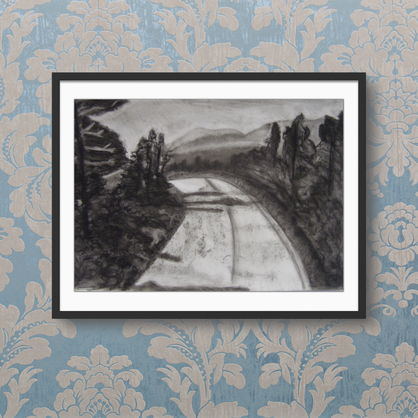 Wall Art: Charcoal Road