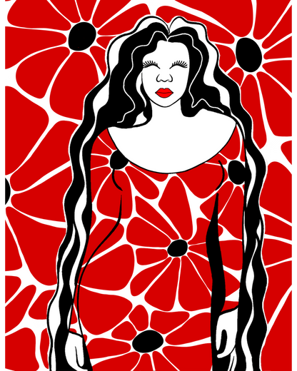 Wall Art: Femininity Red