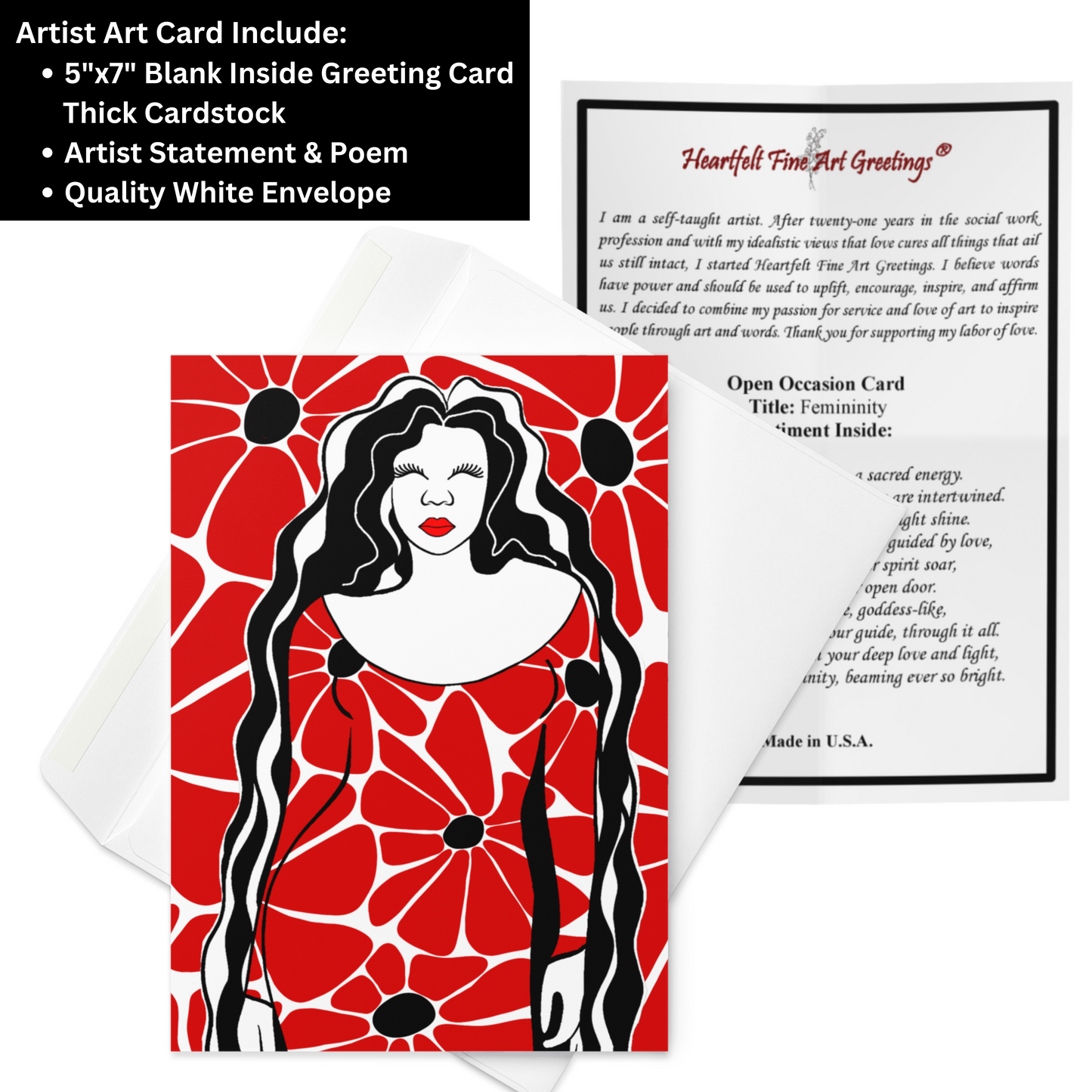 Greeting Card With Poem: Femininity