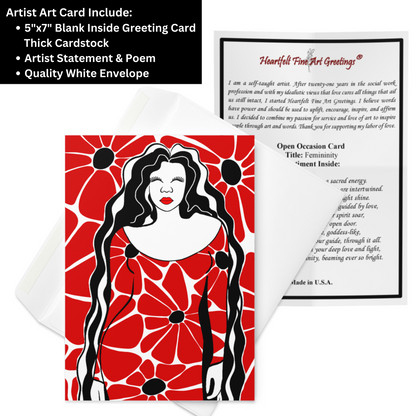 Femininity Greeting Card