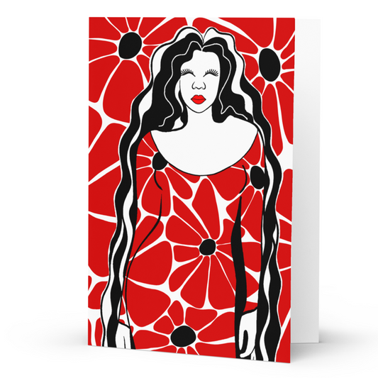 Greeting Card With Poem: Femininity