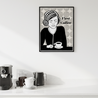 Wall Art: First Coffee