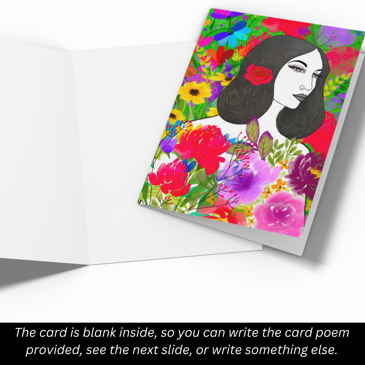 Greeting Card With Poem: In My Garden