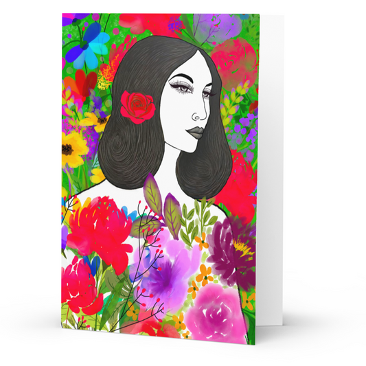 Greeting Card With Poem: In My Garden