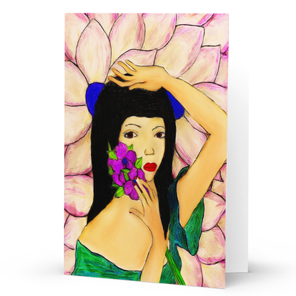Blooming Flower Greeting Card