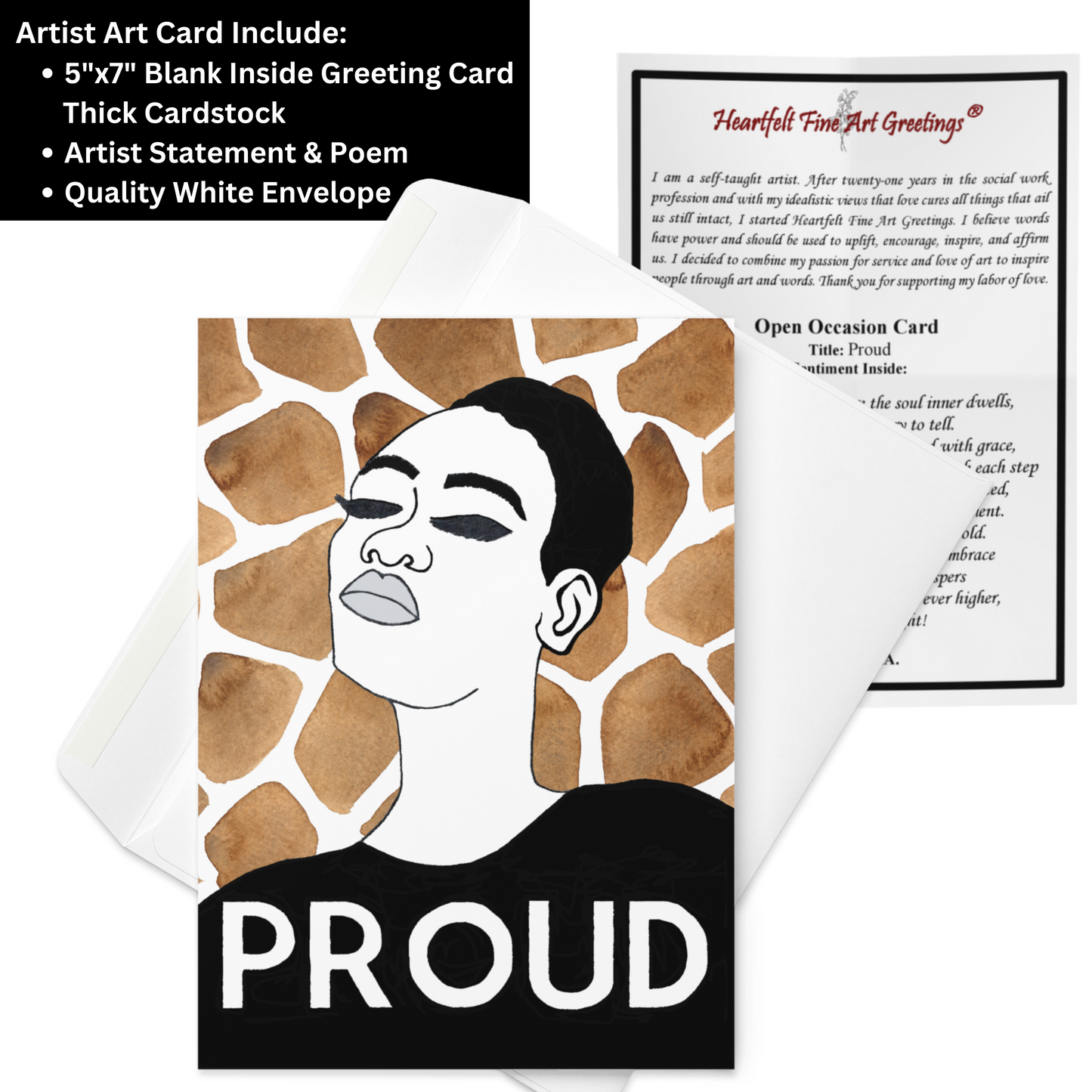 Greeting Card With Poem: Proud