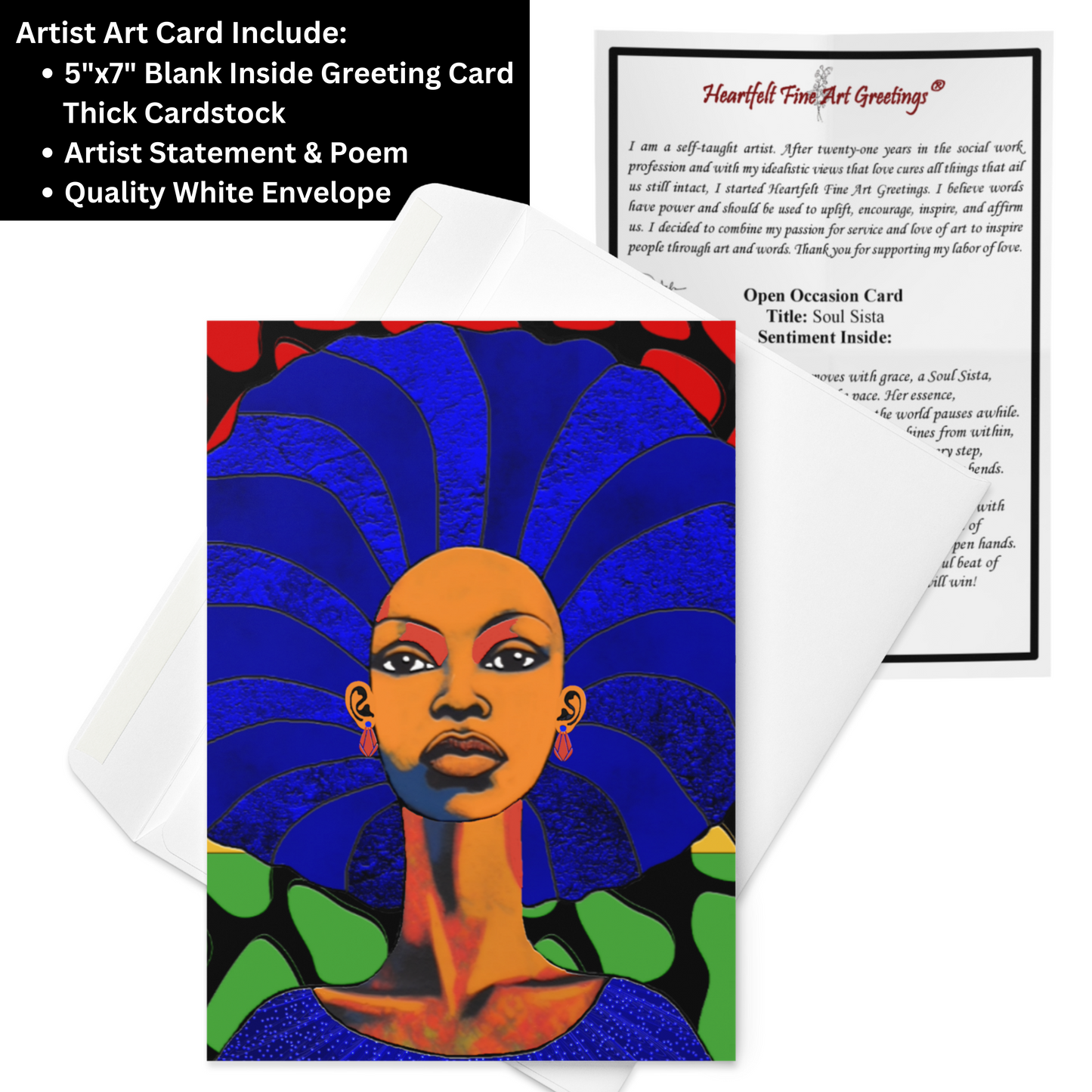 Greeting Card With Poem: Soul Sista