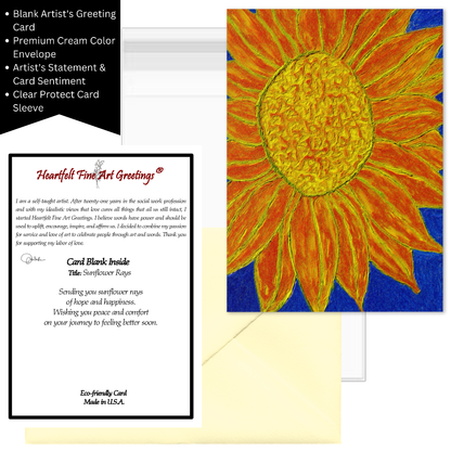 Sunflower Rays Greeting Card