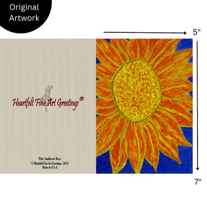 Sunflower Rays Greeting Card