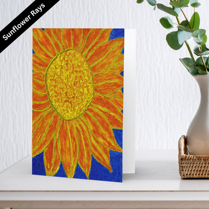 Sunflower Rays Greeting Card