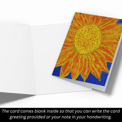 Sunflower Rays Greeting Card