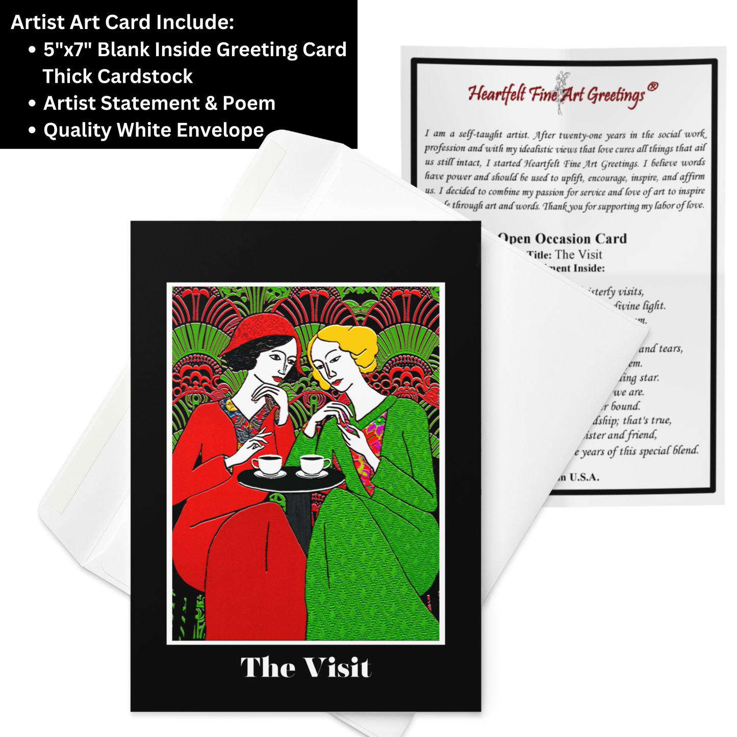 Greeting Card With Poem: The Visit