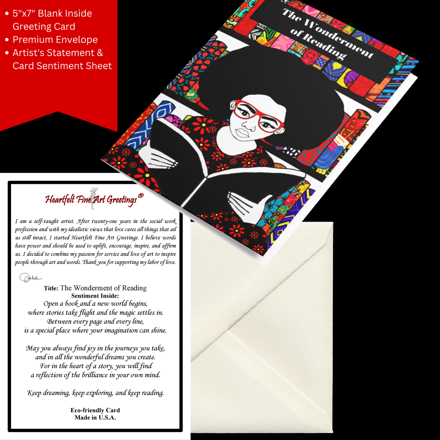 Card Title: The Wonderment of Reading
