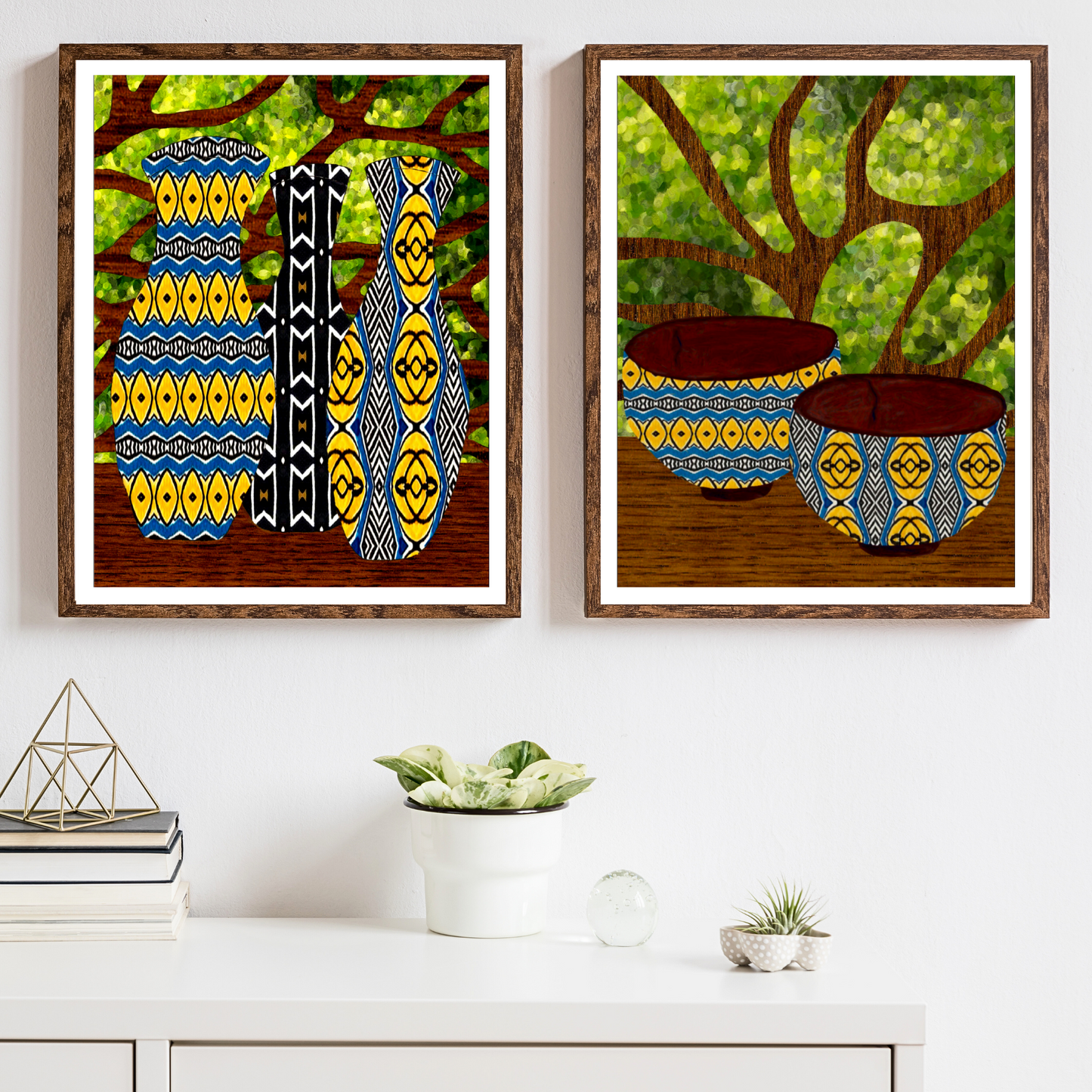 Fine Art: Tree Vases-Tree Bowls Set