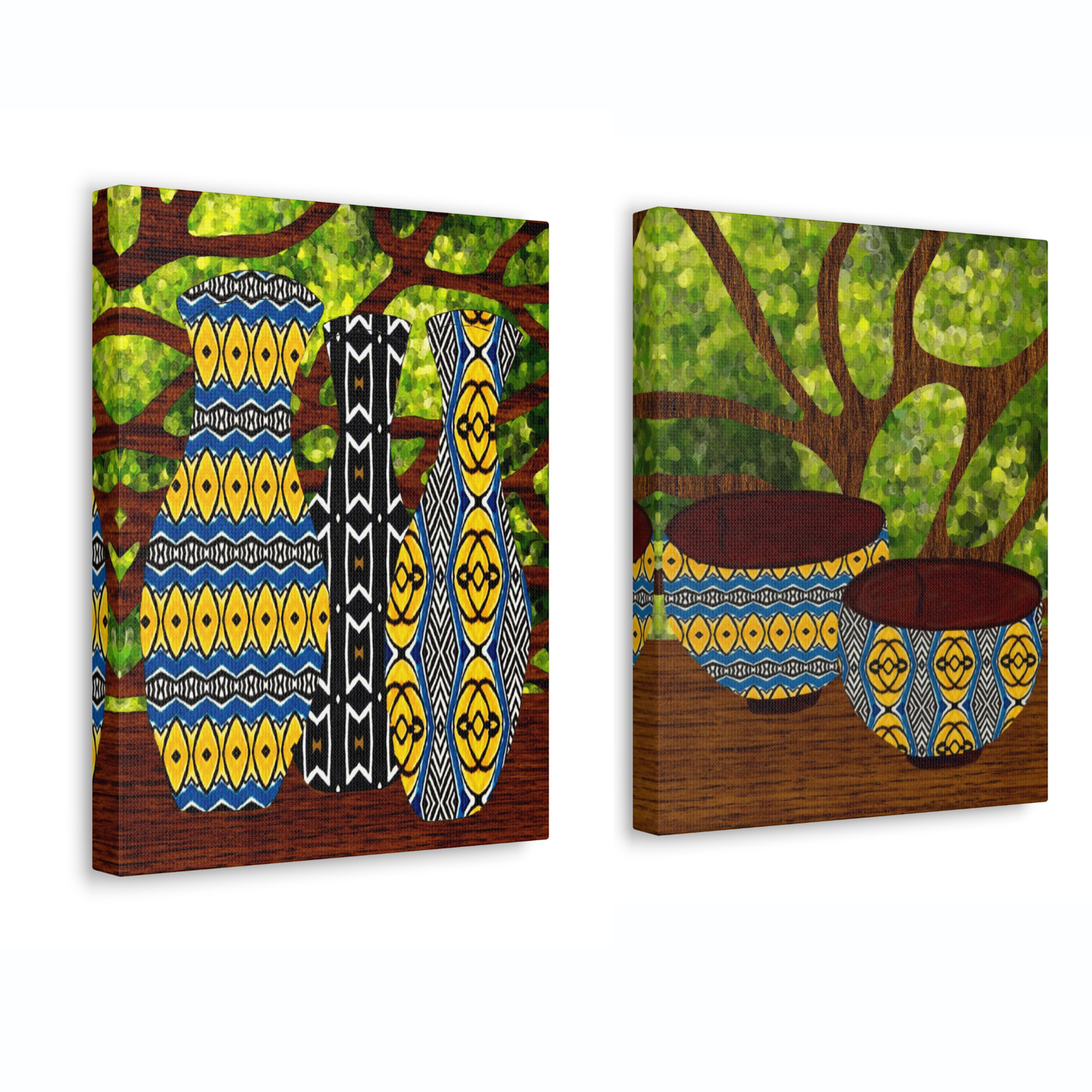 Wall Art Set: Tree Vases & Bowls